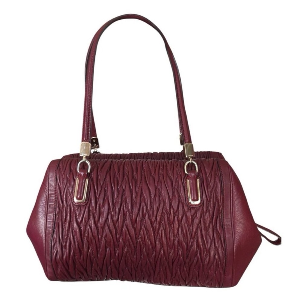 ✨LOW START✨ COACH The Madison Brick Red Gathered Twist Leather Bag - Picture 3 of 13